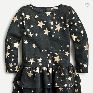 Crewcuts Black and Gold Star Dress